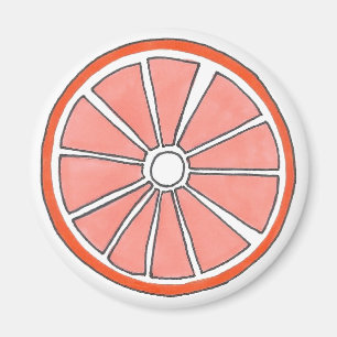 Imán Juicy Florida Naranja Citrus Fruit Slice