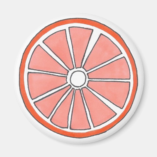 Imán Juicy Florida Naranja Citrus Fruit Slice (Frente)