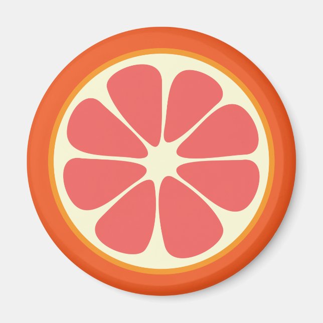 Imán Juicy Grapefruit Summer Citrus Fruit Slice Kitchen (Frente)