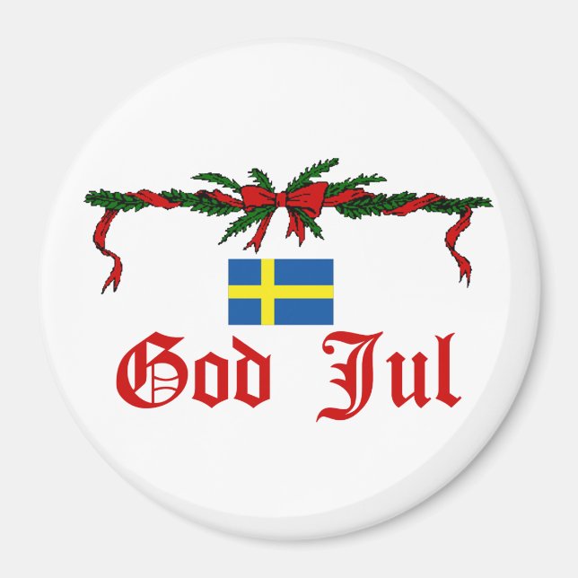 Imán Jul de Dios Sueco (Feliz Navidad) (Frente)