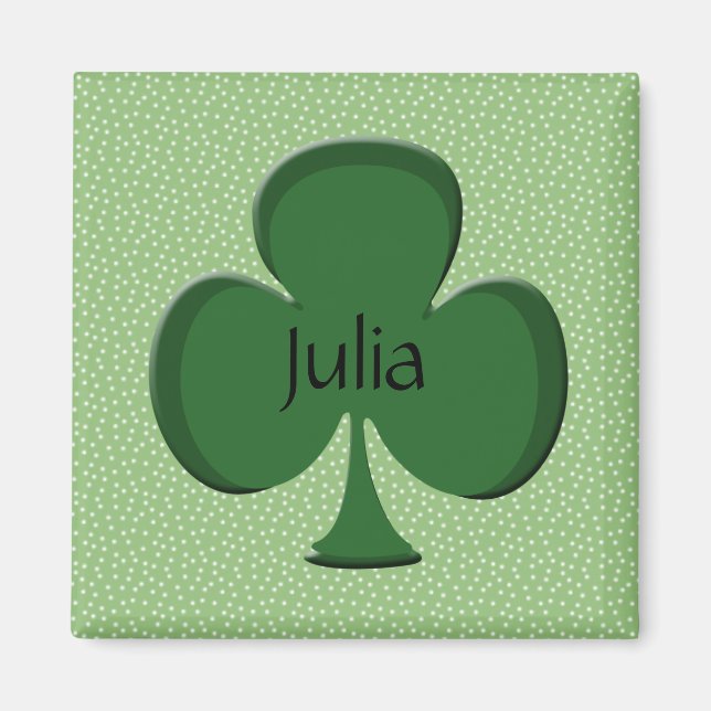 Imán Julia Shamrock Name Magnet (Frente)