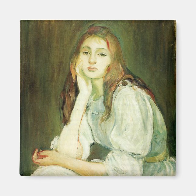 Imán Julie Daydreaming (bella joven mujer) (Frente)