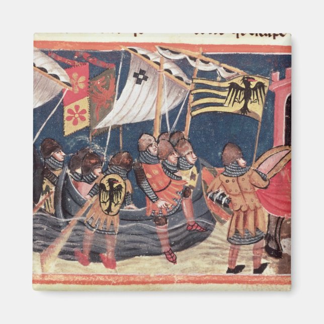 Imán Julio César aterrizando en Inglaterra (Frente)