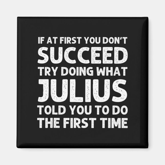 Imán Julius Gift Name D Birthday Funny Chris  (Frente)