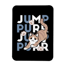 Imán Jump Purr Jump: Playful Cat Design con arte divert