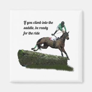 Imán Jumper Horse Jockey In Green Magnet
