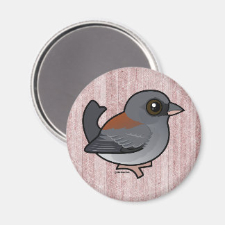 Imán Junco de ojos oscuros (de respaldo rojo)