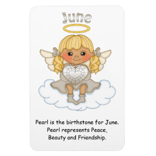 Imán June Birthstone Angel Blonde Premium Magnet