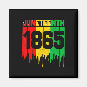 Imán Juneteenth 1865 hombres mujeres niño niña chico 