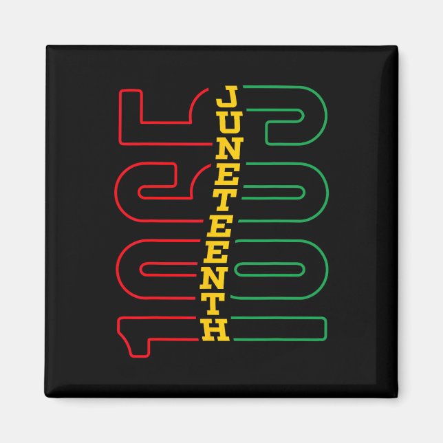 Imán Juneteenth 1865 Mes de la Historia Negra Afroameri (Frente)