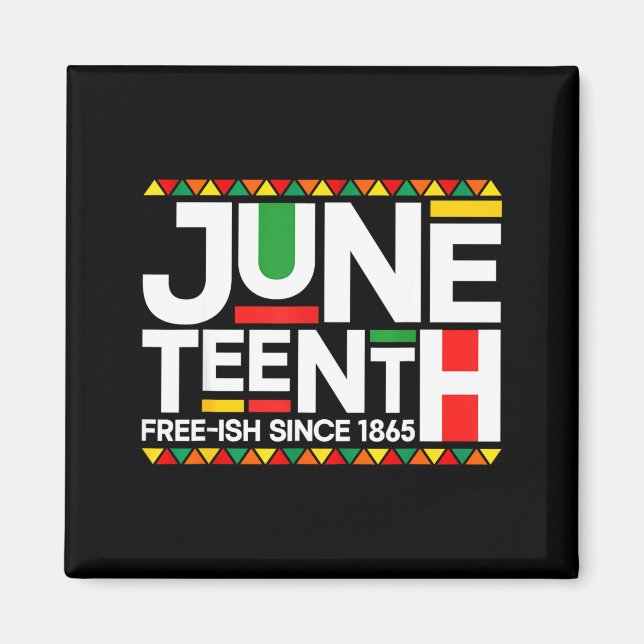 Imán Juneteenth historia negra americana libertad afric (Frente)