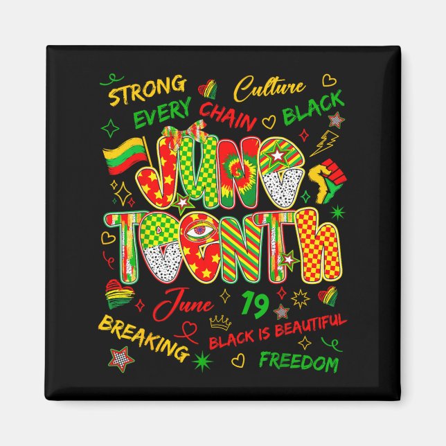 Imán Juneteenth libertad africana negra 19 de junio de  (Frente)