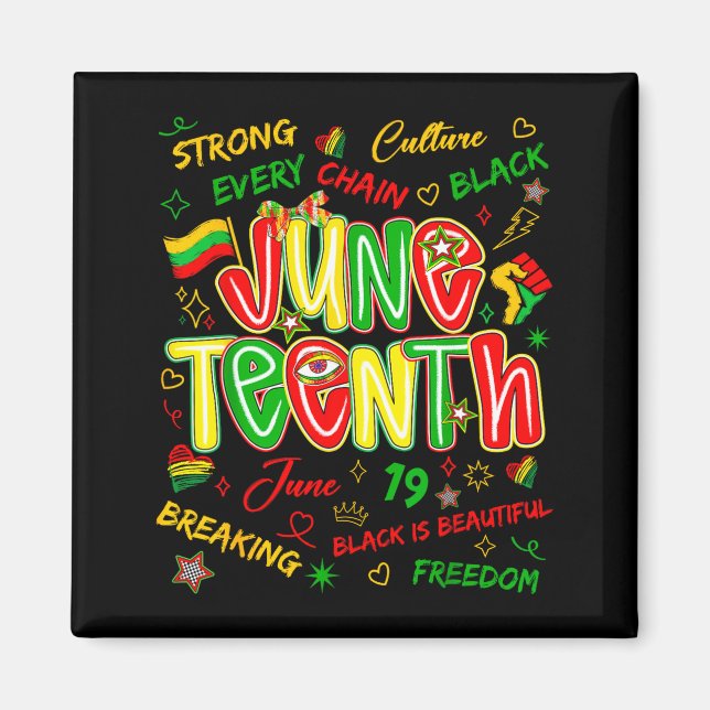 Imán Juneteenth libertad africana negra 19 de junio de  (Frente)