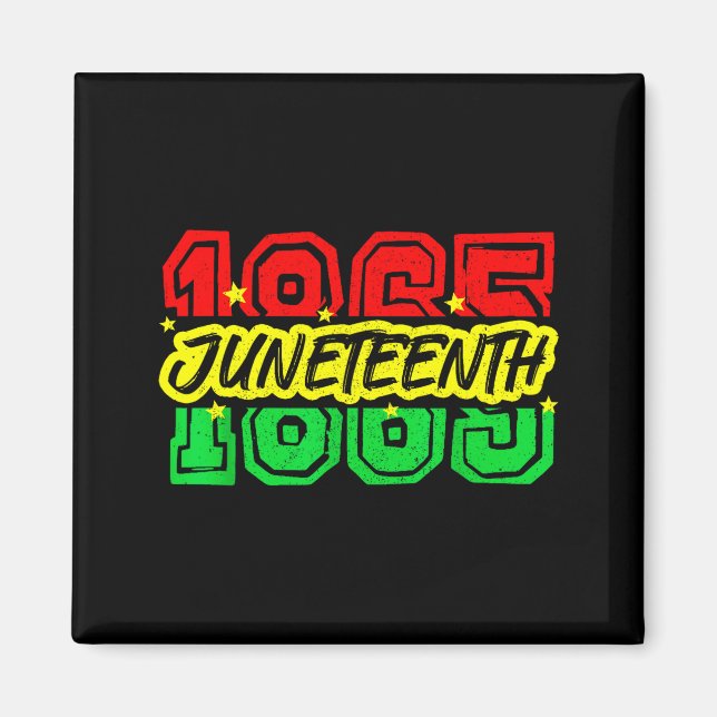 Imán Juneteenth mes de la historia negra 19 de junio de (Frente)