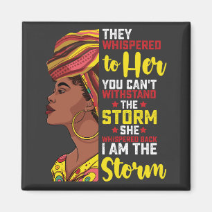 Imán Juneteenth Soy La Tormenta Melanina Chica Negra