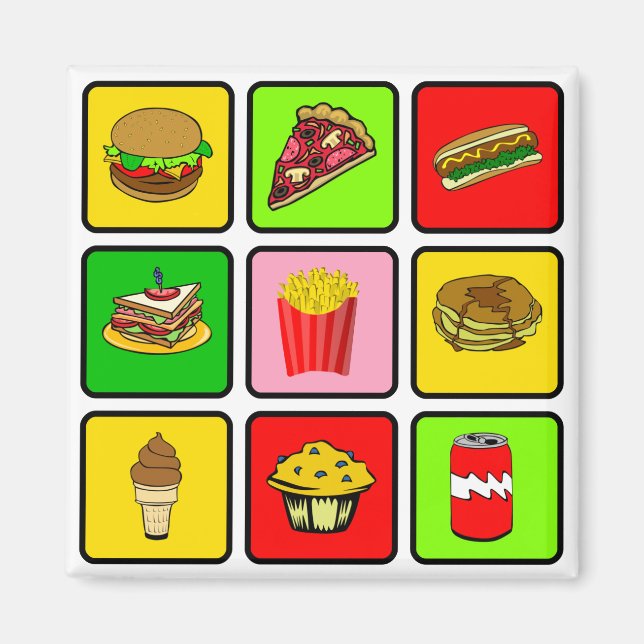 Imán Junkie de comida rápida (Frente)