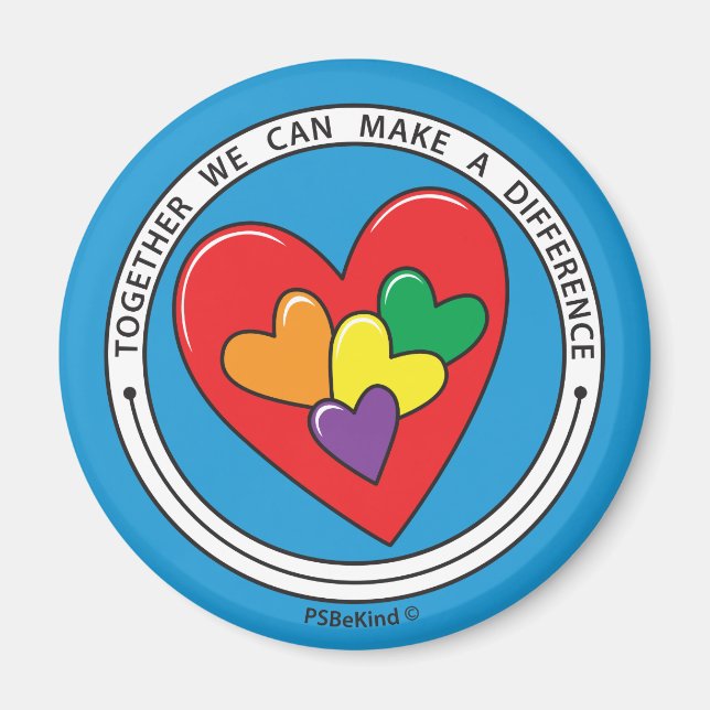 Imán Juntos Podemos Hacer Una Diferencia De 3_ Magnet 2 (Frente)
