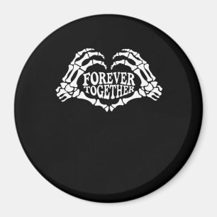 Imán Juntos Un Corazón Hecho De Skeleton Hands Classic