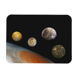Imán Júpiter y cuatro lunas satélites Galileas