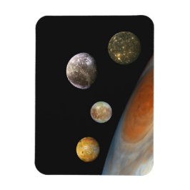 Imán Júpiter y cuatro lunas satélites Galileas