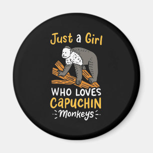 Imán Just A Girl Who Loves Capuchin Monkeys