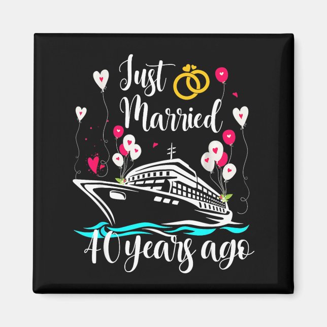 Imán Just Married 40 Years Ago 40th Anniversary Cruise  (Frente)