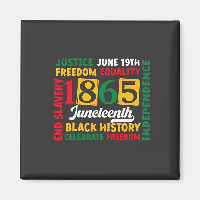 Imán Justicia 19 de junio Igualdad de Libertad 1865 (Frente)