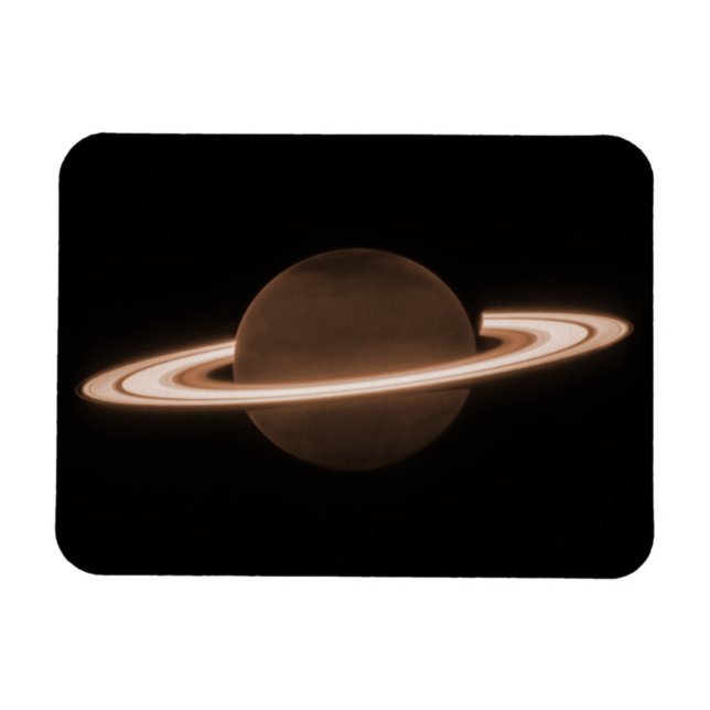 Imán JWST James Webb Telescopio Espacial Saturn Infrarr (Horizontal)