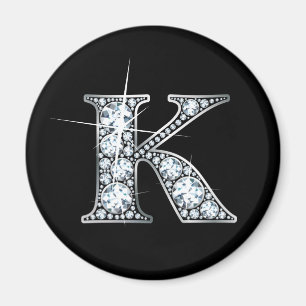 Imán "K" Faux-"Diamond Bling" Magnet