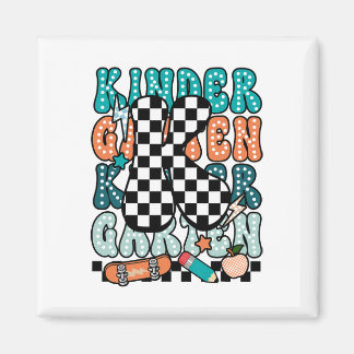 Imán K Kindergarten Teacher Checkered Back To School Ki