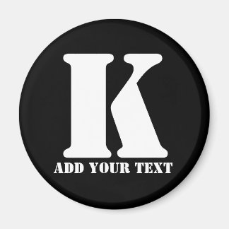 Imán K Monograma Clásico Templa de Boda Personalizado M
