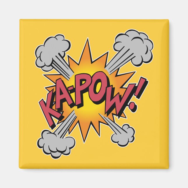 Imán ¡KA-POW! Gráfico de Cómic (Frente)