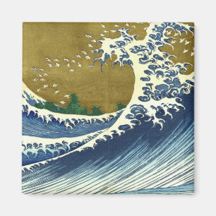Imán Kaijo no Fuji Hokusai ola Kanagawa obra maestra