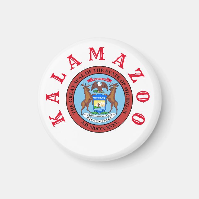 Imán Kalamazoo, Michigan (Frente)
