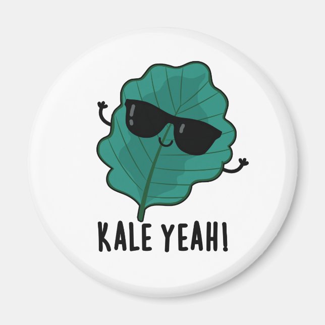 Imán Kale Yeah Funny Veggie Pun (Frente)