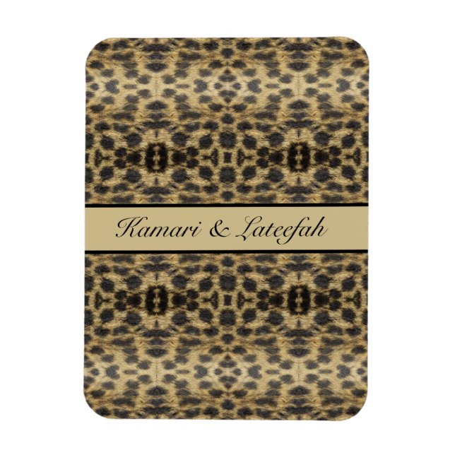 Imán KaleidoCheetah, personalizado (Vertical)