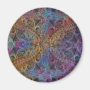 Imán Kaleidoscope arcoiris Mandala