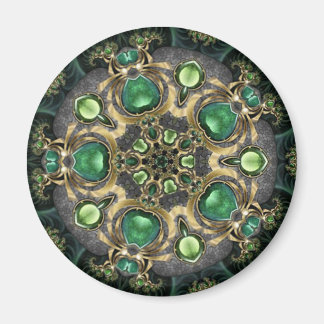 Imán Kaleidoscopio de Esmeralda y Oro