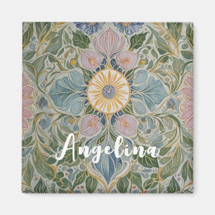 Imán Kaleidoscopio floral personalizado