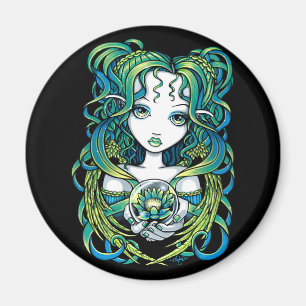 Imán "Kallan" Green Lotus Water Angel Magnet