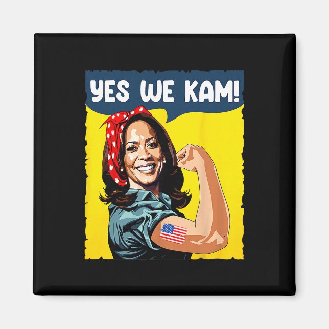 Imán Kam Rosie El Riveter De La Presidenta Kamala Harr (Frente)