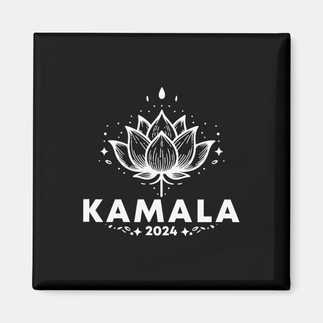 Imán Kamala 2024 White Lotus (Frente)