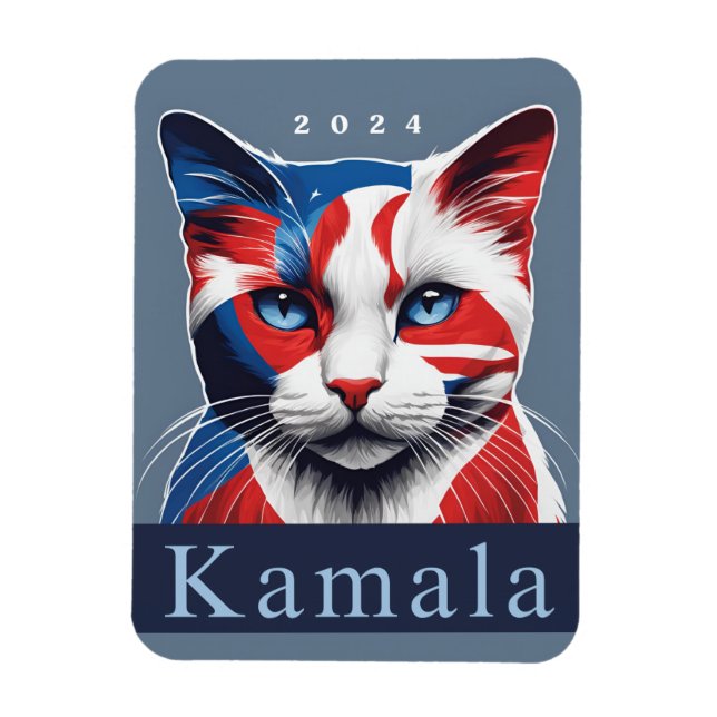 Imán Kamala Cat 2024 Demócrata en las elecciones de Est (Vertical)