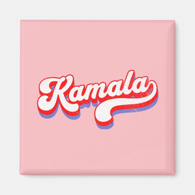 Imán Kamala Harris 2024 Cute Elecciones 2024 Hot Pink (Frente)