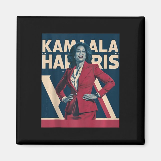 Imán Kamala Harris 2024 - Diseño De Fuerza (Frente)