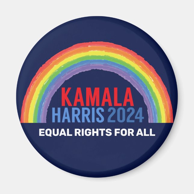 Imán Kamala Harris 2024 Elección Rainbow LGBTQ (Frente)