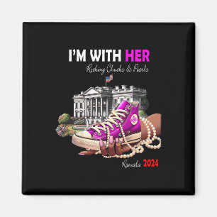 Imán Kamala Harris 2024 Estoy con sus Rocking Chucks y