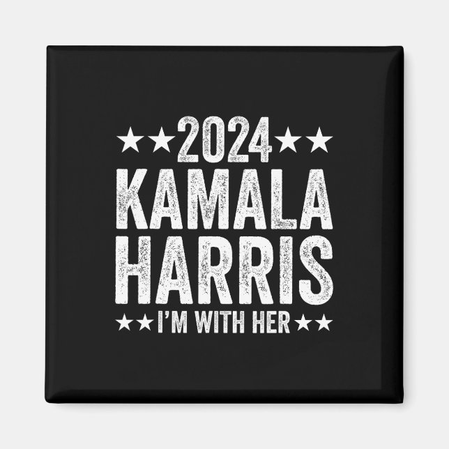 Imán Kamala Harris 2024 por la campaña presidencial que (Frente)