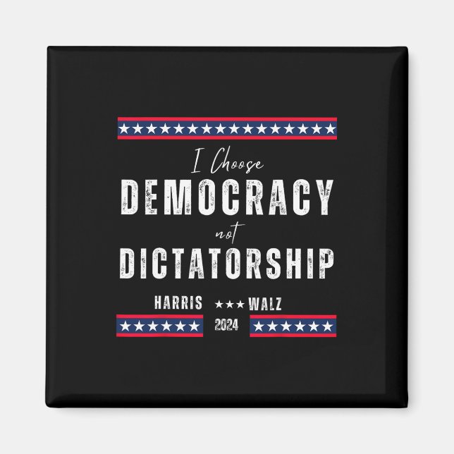 Imán Kamala Harris & amp; Tim Wheimer 2024 - Democracy  (Frente)