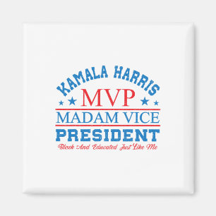 Imán Kamala Harris Mvp Señora Vicepresidenta Black Y E